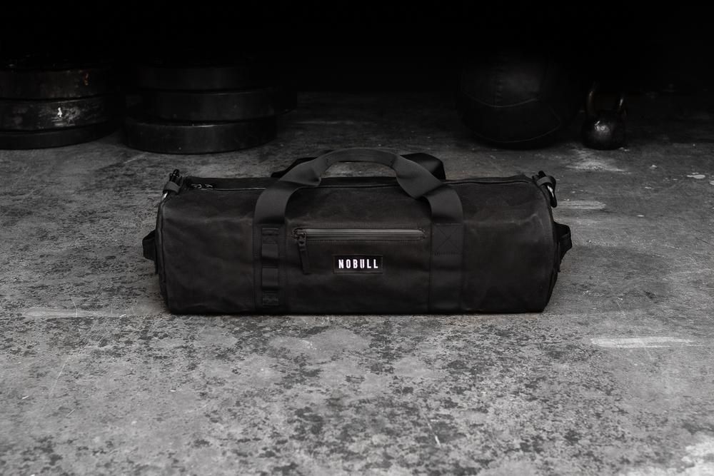 NOBULL Waxed Canvas Traditional Duffle Sırt Çantaları - Siyah - Turkiye (JDQ-325078)